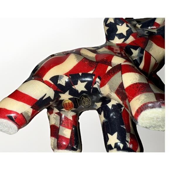 Vintage LaVie Elephant Figurine Stars And Stripes Pattern Americana Mascot 6x5 - Picture 3 of 6